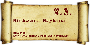 Mindszenti Magdolna névjegykártya